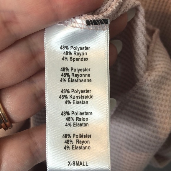 Urban Outfitters Pink Thermal Wrap Blouse - Picture 7 of 8